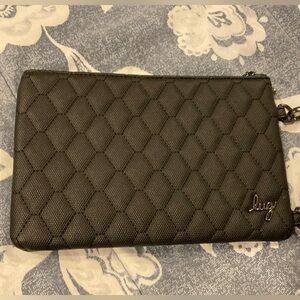 Lug Peekaboo Black Quilted Crossbody/Phone Bag